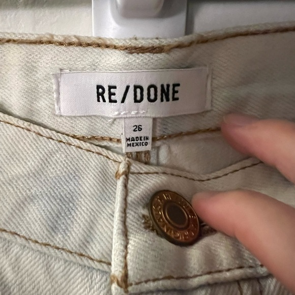 REDONE SUPER HIGH WORKWEAR JEANS in Sunbleached - Picture 5 of 8